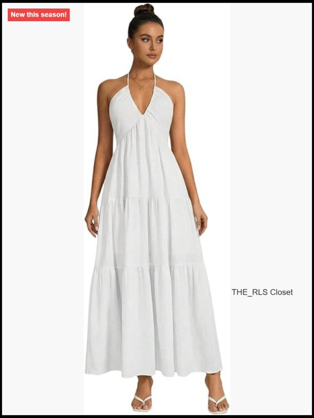 Backless Halter Maxi Dress - Flowy Sleeveless Boho Sundress
